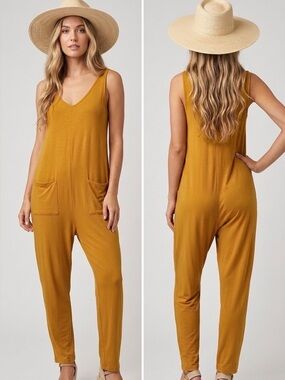 TYSA SHEPHERDESS Sleeveless Relaxed Playsuit Jumpsuit Front Pockets Size Small